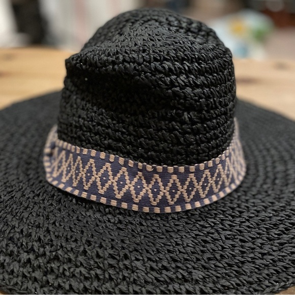 NWT Echo New York Raffia Packable Wide Brim Hat boho summer beach resort wear OS - Picture 10 of 10